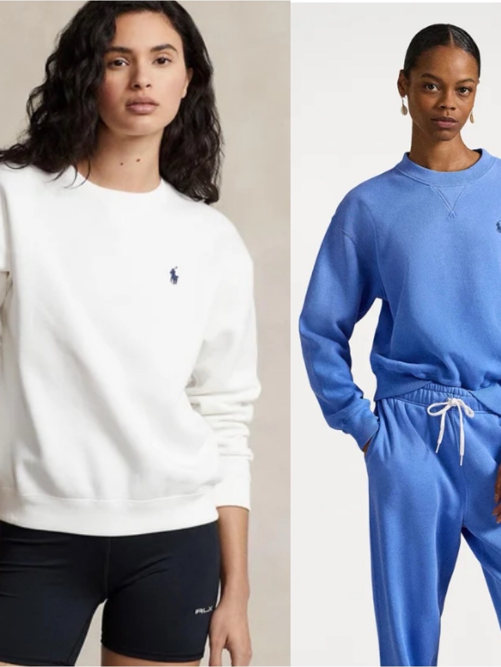 Polo Ralph Lauren Cotton Blend Cropped Fleece Sweatshirt Size S|P